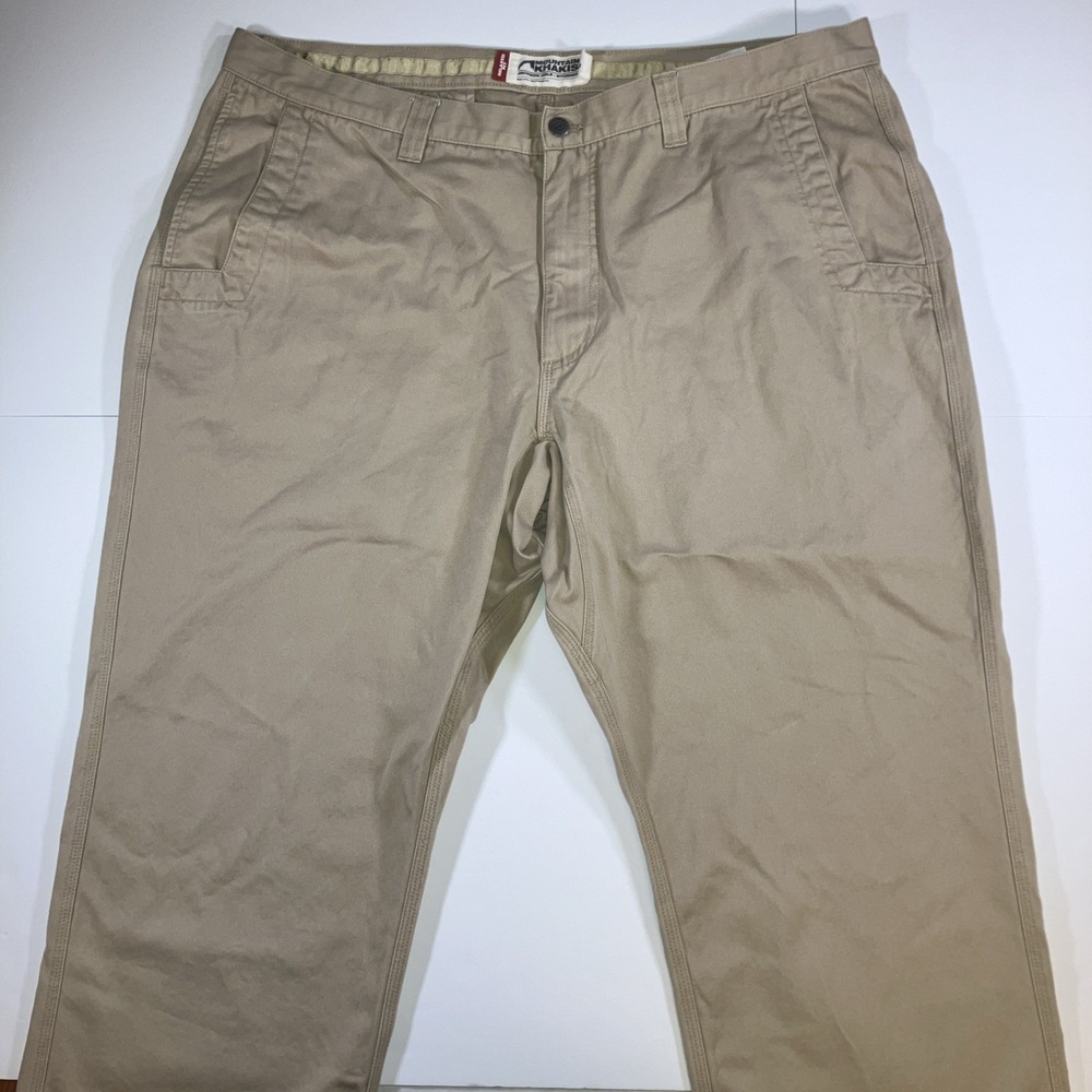 Mountain Khakis Chino Pants Mens 44x30 Relaxed Fit Khaki Cotton Twill